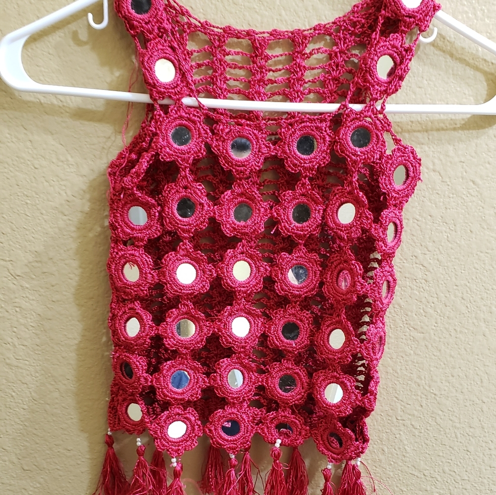 Mirror work shirt for kids (girls)